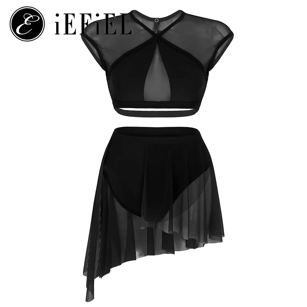 AFAVOM Lyrical Dance Dress For Women Sleeveless Workout Mesh - View #10