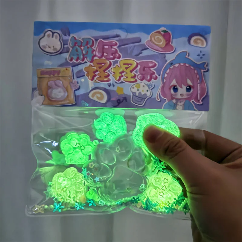 Luminous Cat Paw Hamster Squishy Squeeze Toy Stress Relief Party Antistress Rising Toys For Adult Kids Stretch Toy Decompression 2