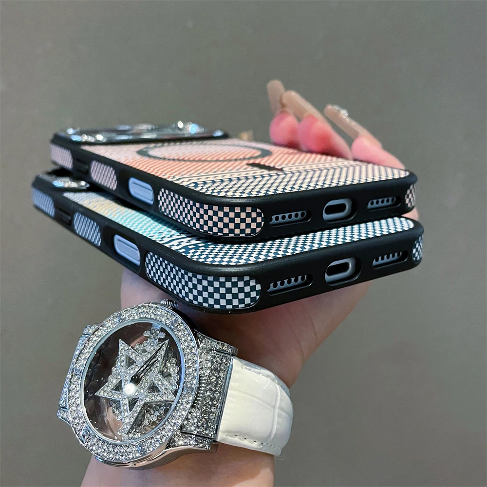 Slim Magnetic Striped Shockproof Case - Ultra Thin & Colorful Cover