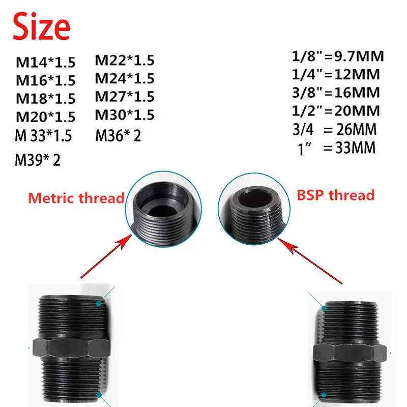 Raccord Laiton Filetage Femelle/mâle - Adaptateur De Conversion M14x1.5 Vers M12x1.5 Pour Tuyauterie