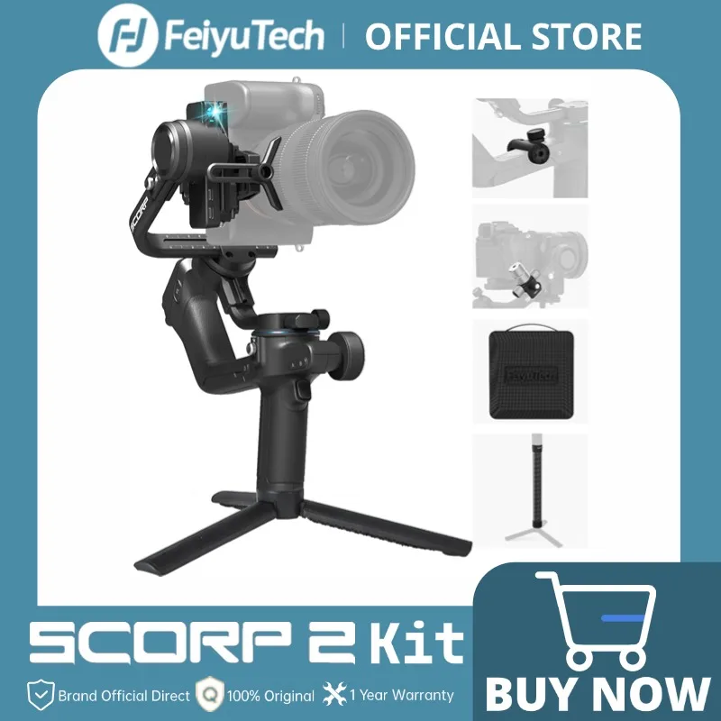 Camera Gimbal Stabilizer FeiyuTech SCORP 2 Kit Touchscreen Built-in AI Tracker for Mirrorless DSLR Camera scorp Upgraded