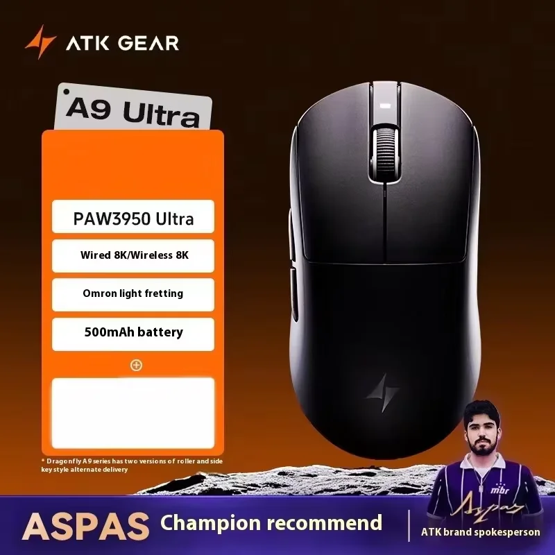 ATK Ultra Wireless Lightweight E-sports Gaming Mouse – 8K Tri-Mode, 53g