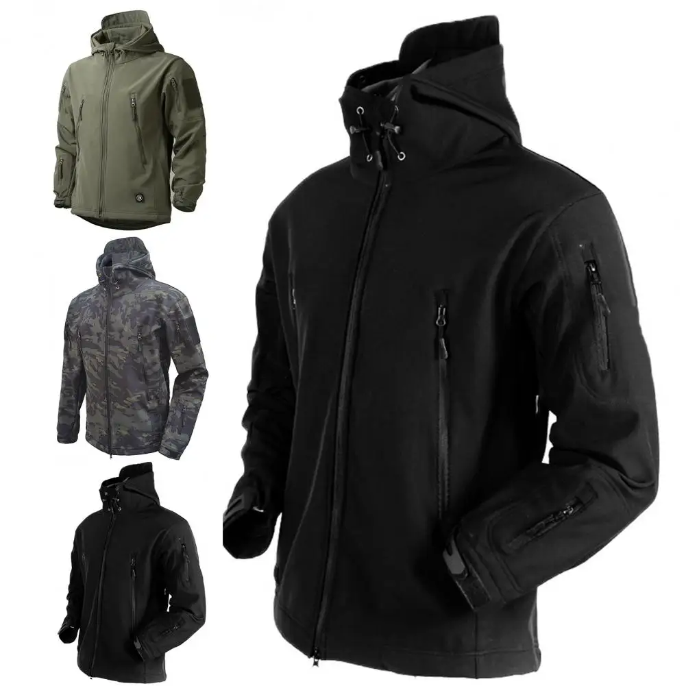 

Characteristic Sports Men Jacket Draw String Hooded Sports Coat Fleece Western Sports Coat for Autumn