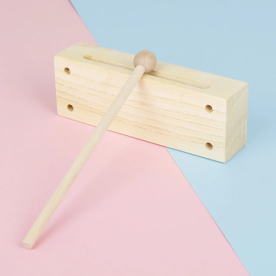Square Wooden Clappers With Two Notes Crisp and Penetrating Sound Orff Instruments Healthy and Environmentally Friendly