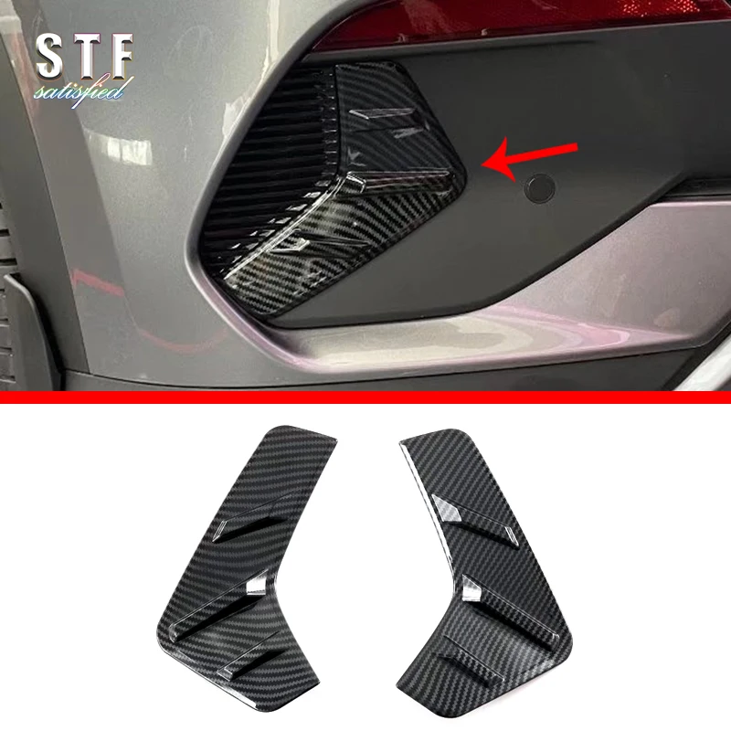 

Carbon Fiber Style Rear Fog Light Trim For BYD ATTO 3 Yuan Plus 2022 2023 Car Accessories Stickers W4