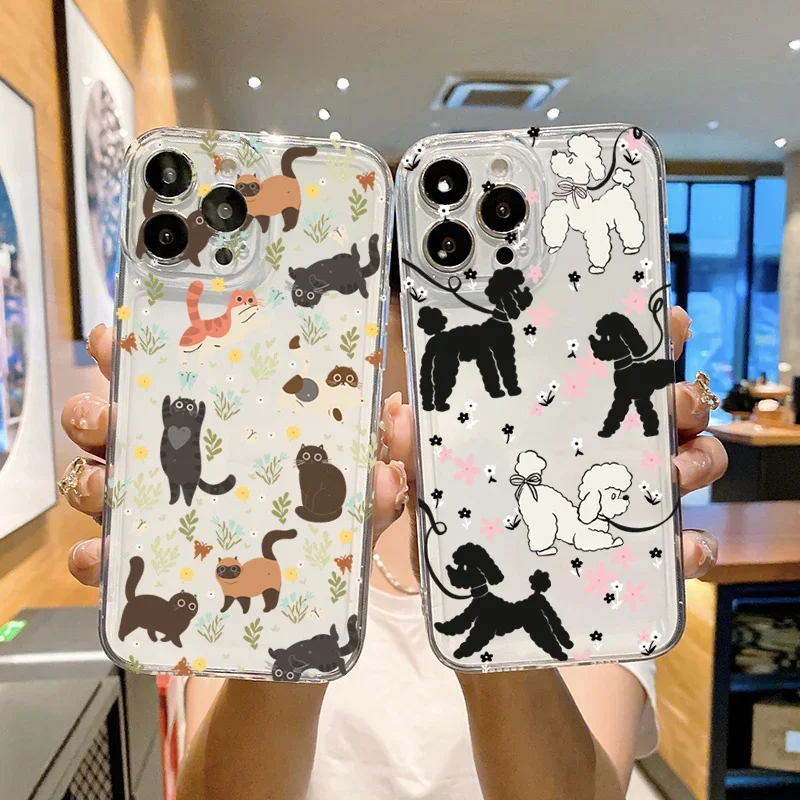 Graffiti Cartoon Pets Soft Phone Case - Vibrant Design Cover