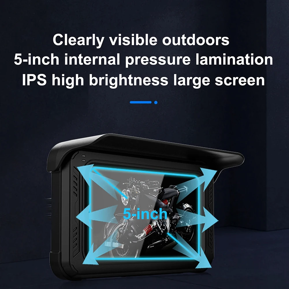 5 Inches Screen Carplays For Motorcycle Multi-Purpose Stable Motos Nav Tool Motos Supplies