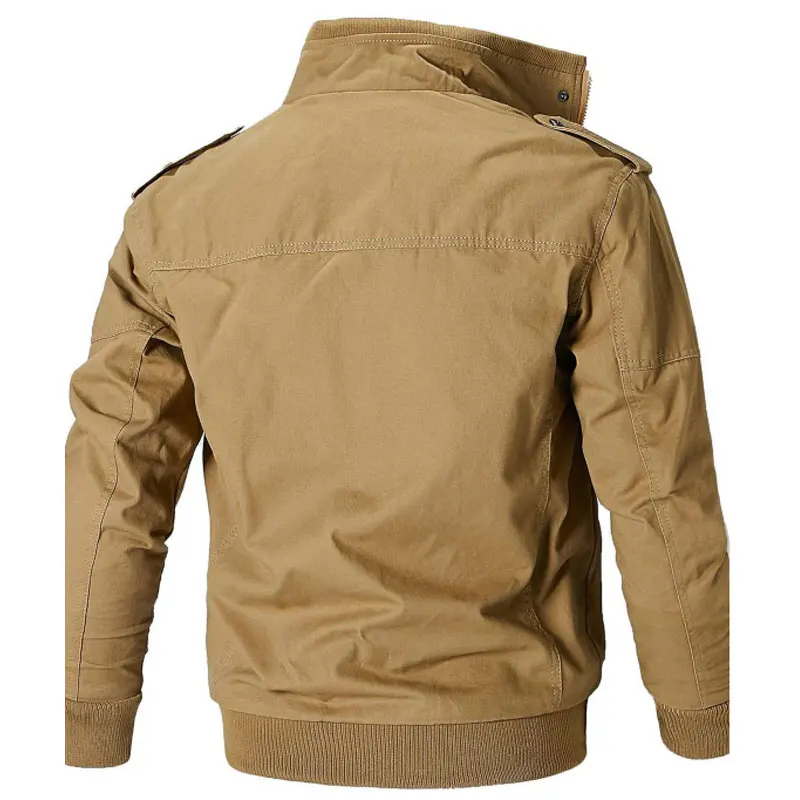 Plus Size Men's Lightweight Jacket Fashion Casual Cotton Daily Wear Solid Jacket Outerwear For Spring Fall Winter,Men's Clothing