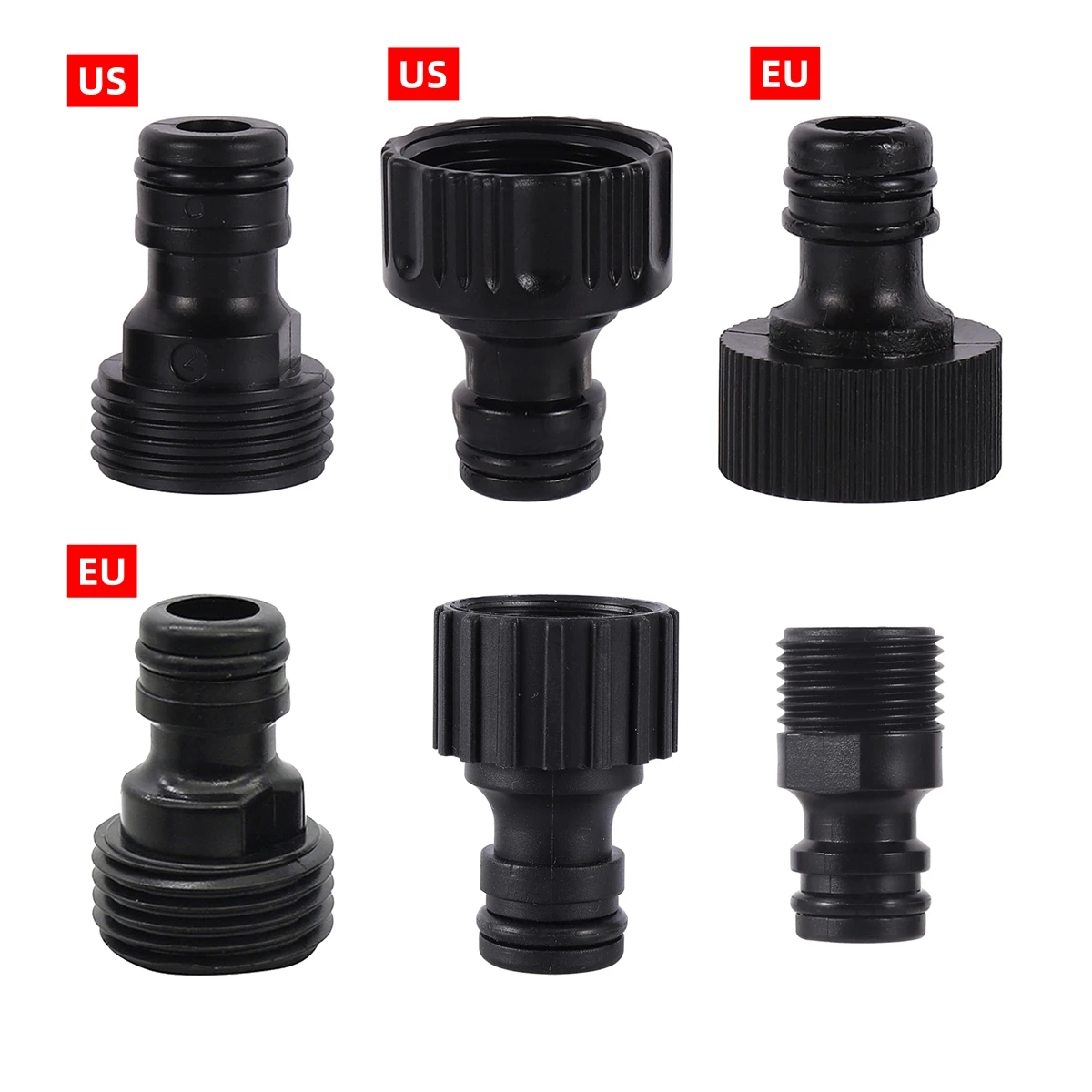 

3/4" Male/Female Thread US/EU Nipple Connectors 1/2" Female/Male Thread Water Tap Couplings Home Watering Gas Oil Pipe Fittings