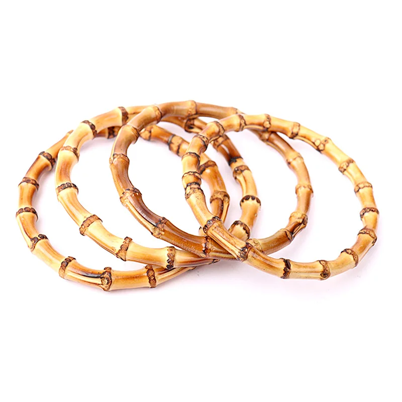 

Bamboo Purse Handle Frame Hanger DIY Bamboo O Bag Handle Correas Para Bolsos Replacement Bamboo Bag Handles Handcraft