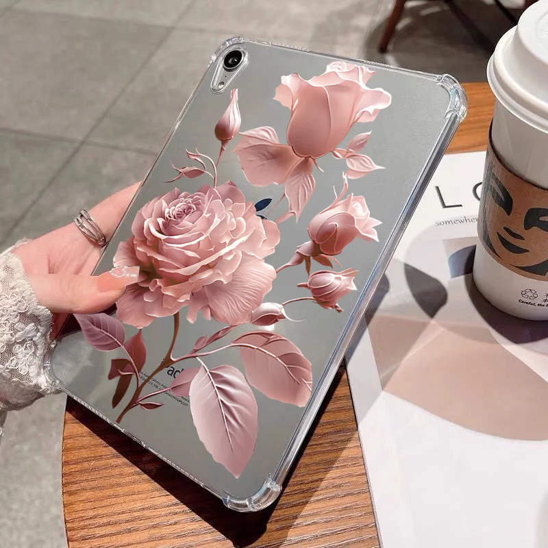 Retro Flower Oil Rose Case Per Samsung Galaxy Tab S9 Fe S7 S8 Plus Tab A8 10.5 A7 S6 Lite 10.4 A9 8.7 Talbet Soft Clear Cover