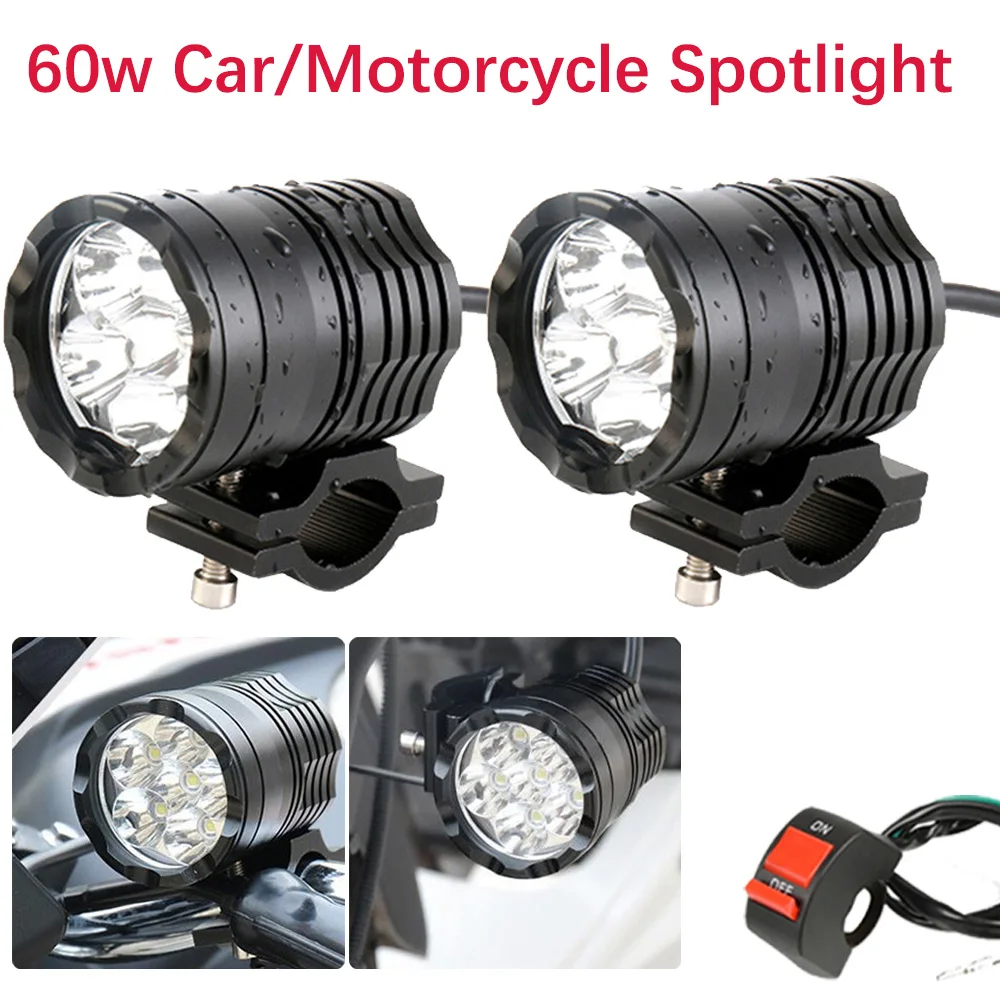 Led Motorcycl Fari Fendinebbia Faretto Esterno Per Yamaha Ttr 250 Banshee Virago 535 R6 2007 Vstar 650 Yzf R125 Vstar