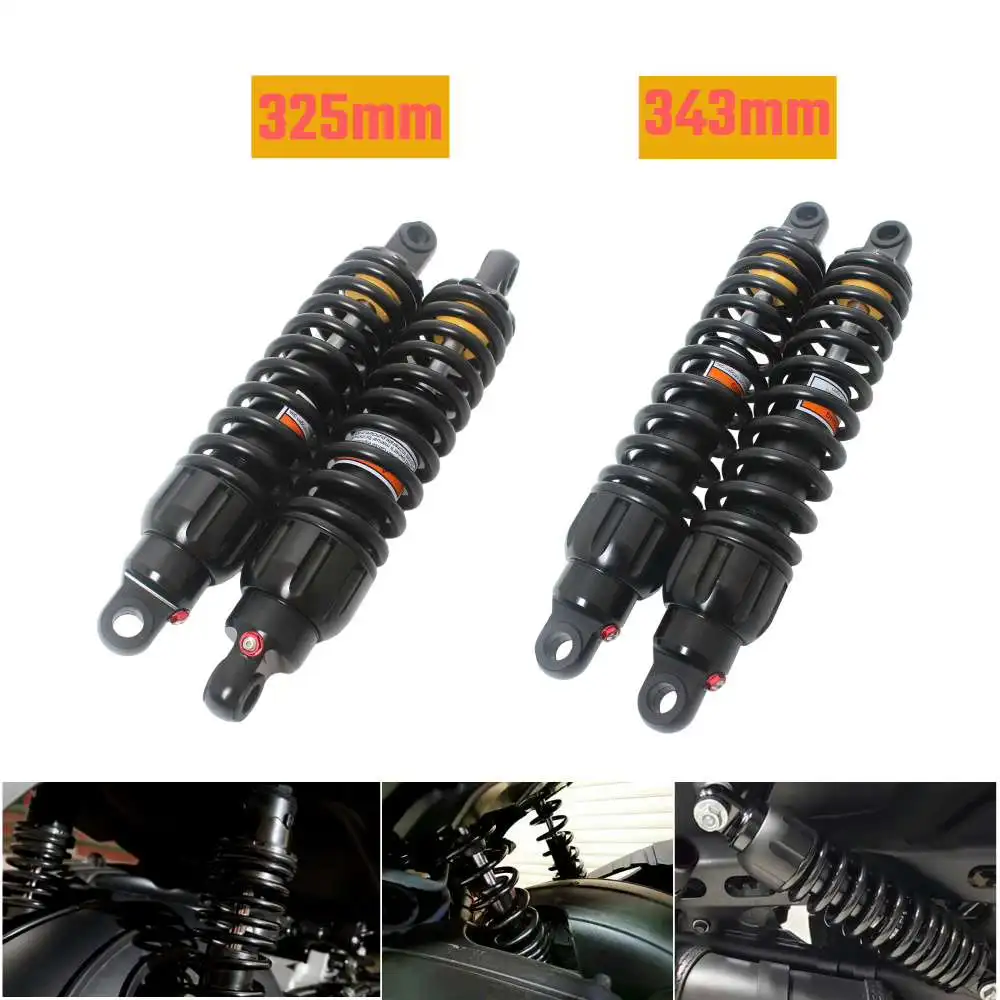 

Motorcycle Shock Absorber Suspension Part Rebound Damping For Harley Sportster Dyna Electra Glide Road King Universal 325-343 mm