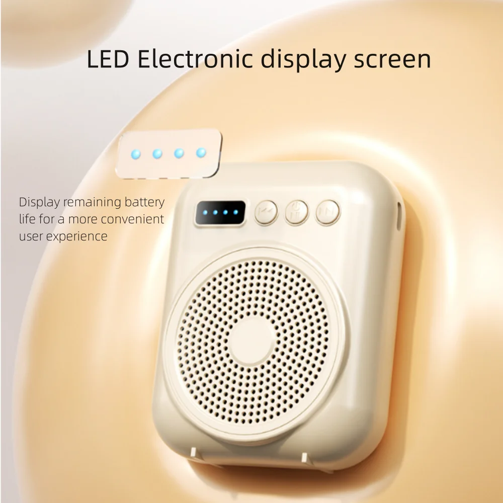 مكبر صوت شخصي محمول متعدد الوظائف مع شاشة ميكروفون...