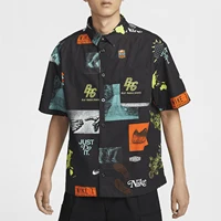 Nike officiel véritable vêtement de sport homme rétro revers imprimé chemise T-Shirt HM4453-010 1