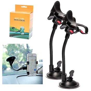 Supporto per telefono cellulare per auto Supporto universale per ventosa per cruscotto girevole a 360 gradi Supporti per parabrezza GPS Dispositivo di staffa di supporto pieghevole automatico