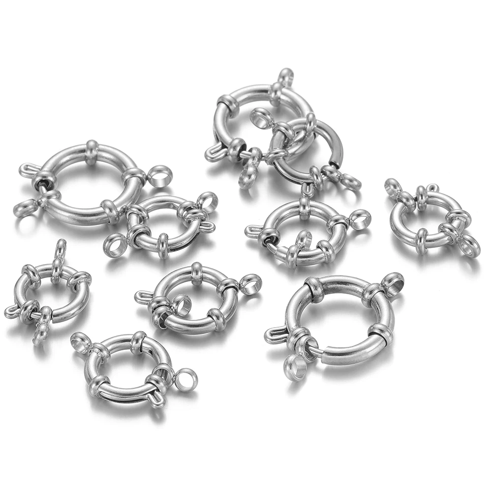 4pcs/lot Stainless Steel Spring Clasps for DIY Jewelry