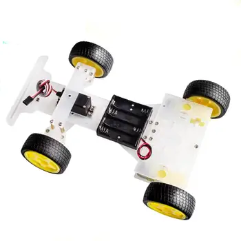 Motore sterzo 4 ruote 2 motori Smart Robot Car Chassis kit fai da te con 3003