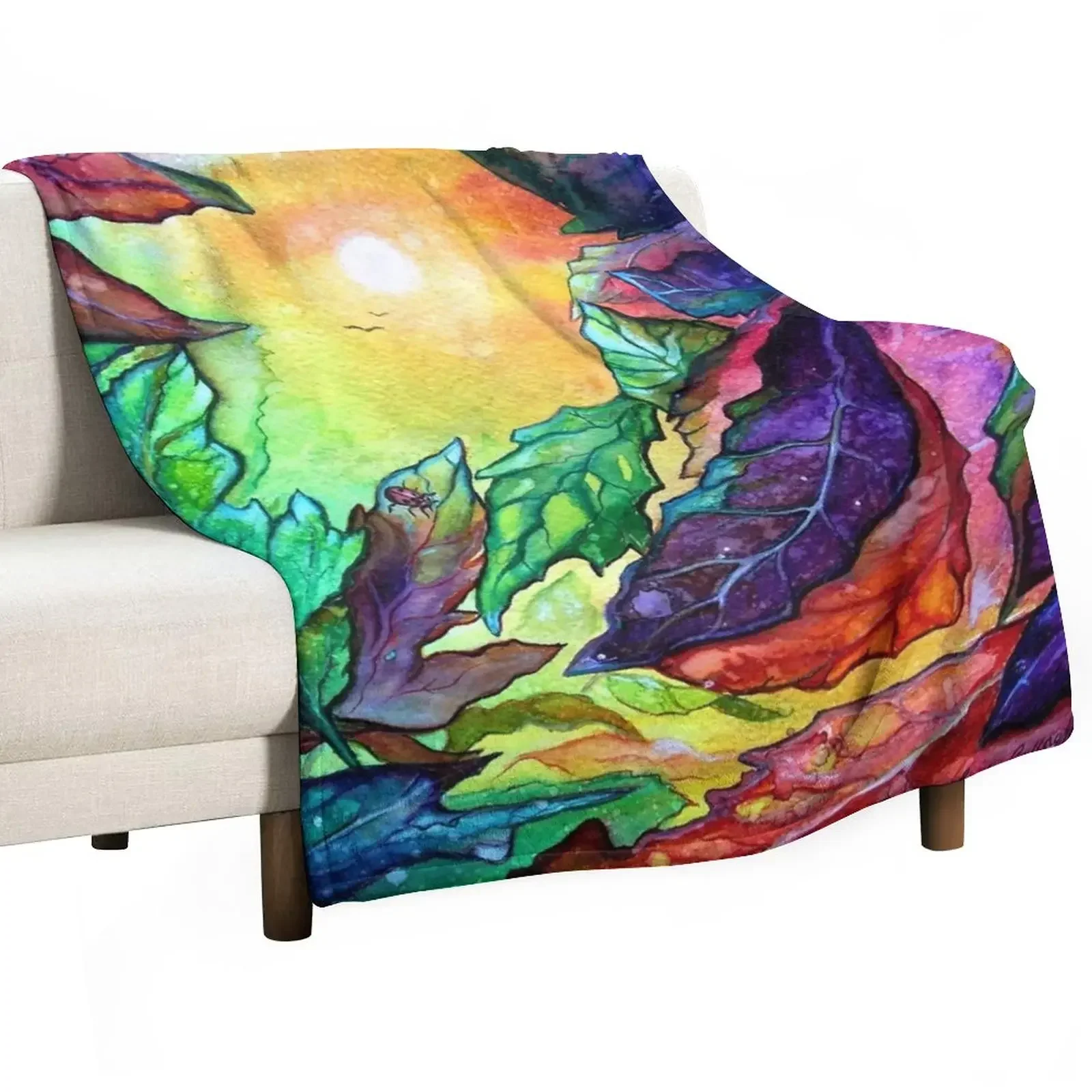 

Одеяло с рисунком солнечных листьев, пушистые мягкие Роскошные брендовые роскошные одеяла