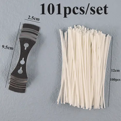 Smokeless Candle Wicks 2.6-20cm Pre-Waxed Cotton Core Wicks with Metal Sustainer Tabs DIY Handmade Candle Making Tools - Image 10