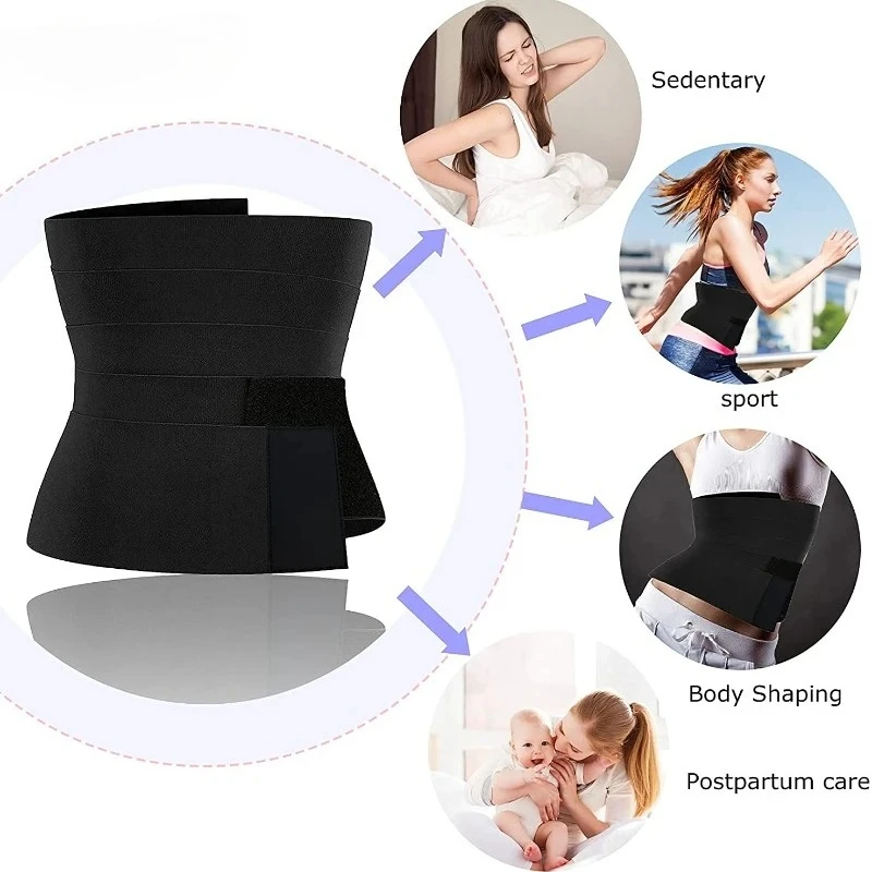 Qtree 3M-6M Waist Trainer Body Shaper Sweat Slimming Belt Shapewear Women Wrapssports And Fitness Abdominal Tightening Strap 5