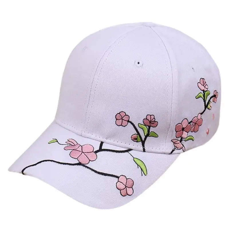 39BD Stickerei Baseball für Mädchen Frühling Baseball Elegante Sonnenschutz Hüte für Frauen Outdoor Reise – Detail 1