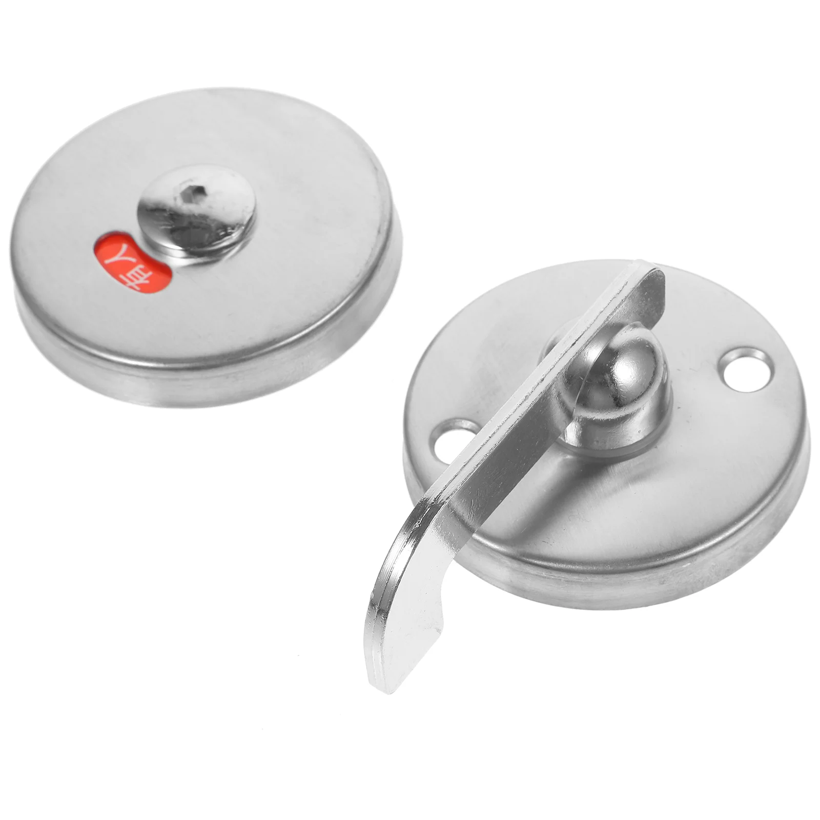 

Toilet Door Lock Safe Vacant Occupied Bathroom Hotel Security Sign for Locks Stainless Steel Commercial Keyless