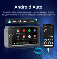 BQCC 7" 2Din/1 Din MP5 Car Player Mirrorlink wired Android AUTO/CarPlay BT AUX  Colorful lights FM Car Radio F7018C - Image 4