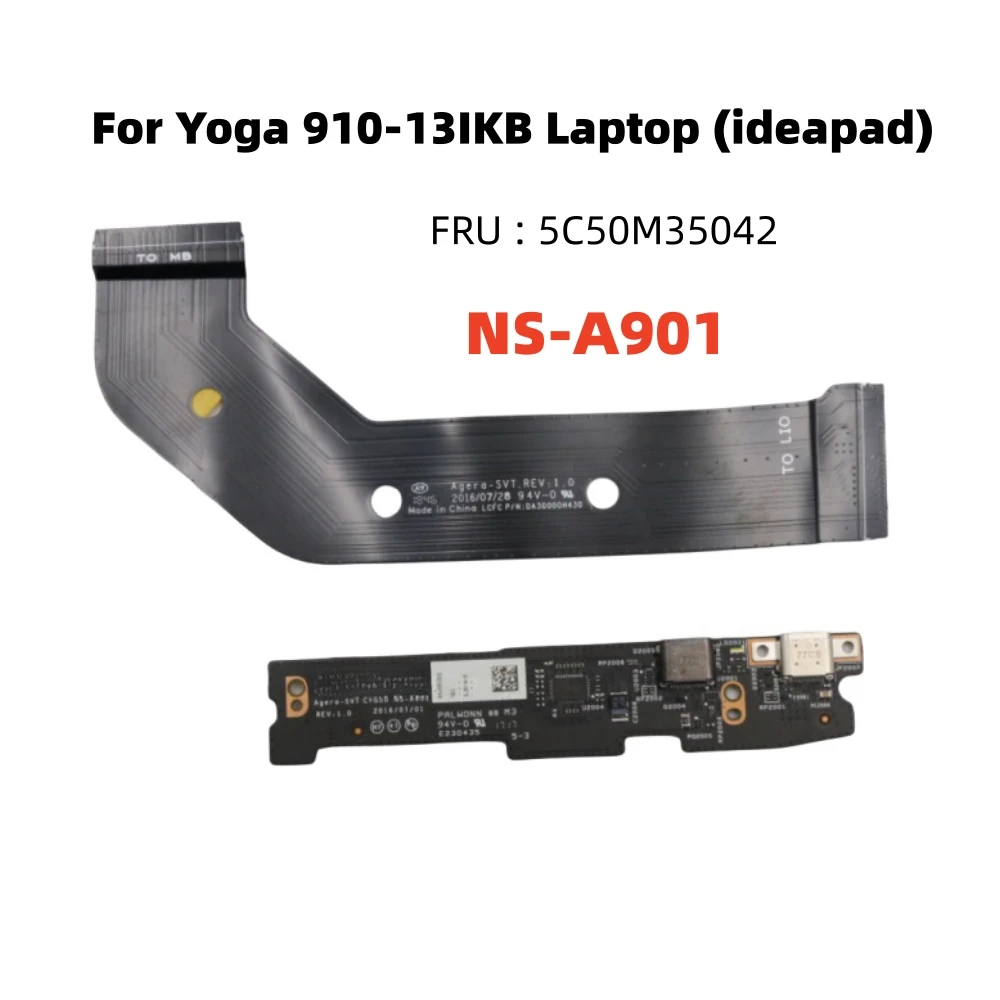 

Оригинальная материнская плата USB для ноутбука Lenovo Yoga 910-13IKB с кабелем Φ DA30000H420 5C50M35042