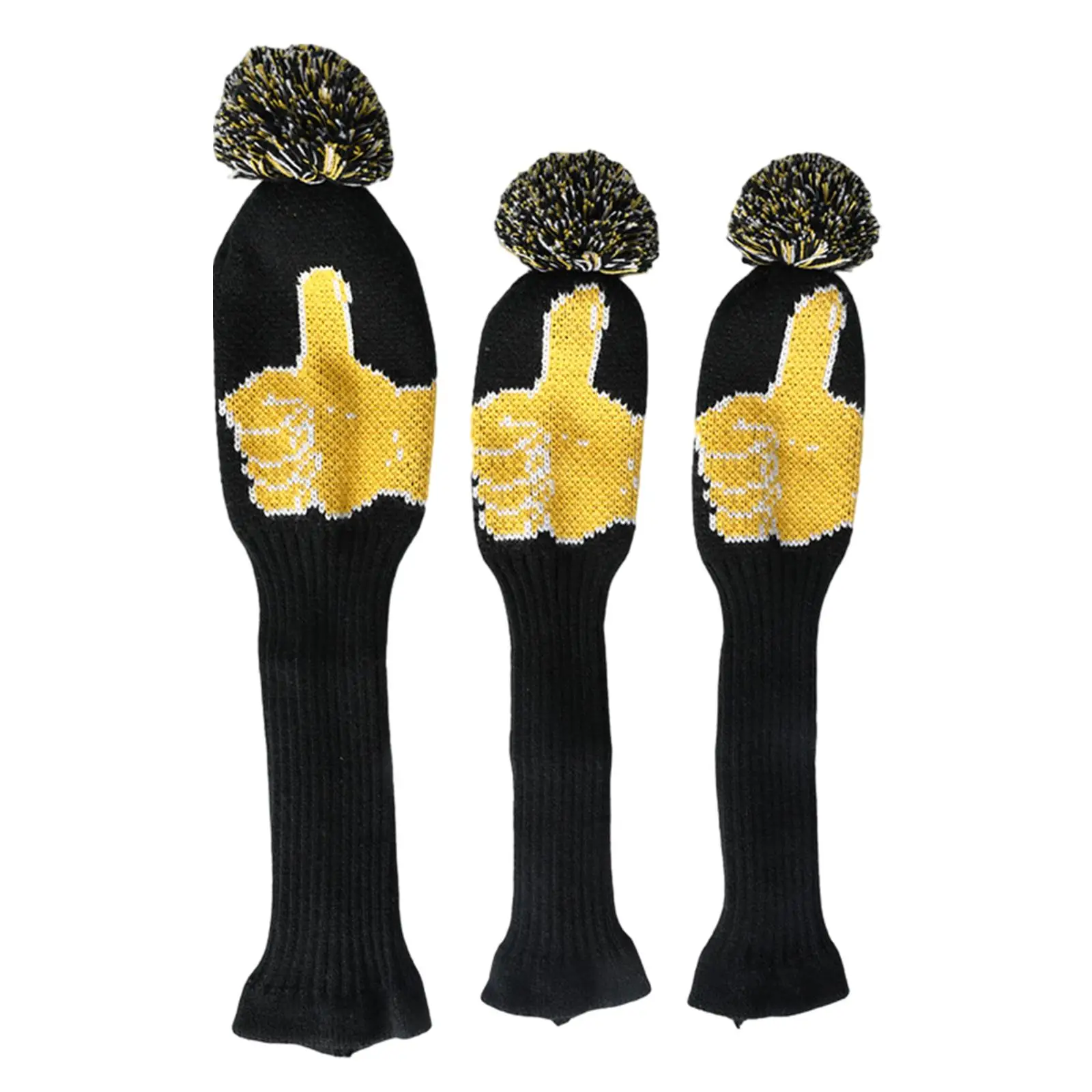 

Knitted Golf Club Head Cover Handmade Protection Wrap Long Neck Golf Headcover for Travel Woods Men Women Golf Sports Training