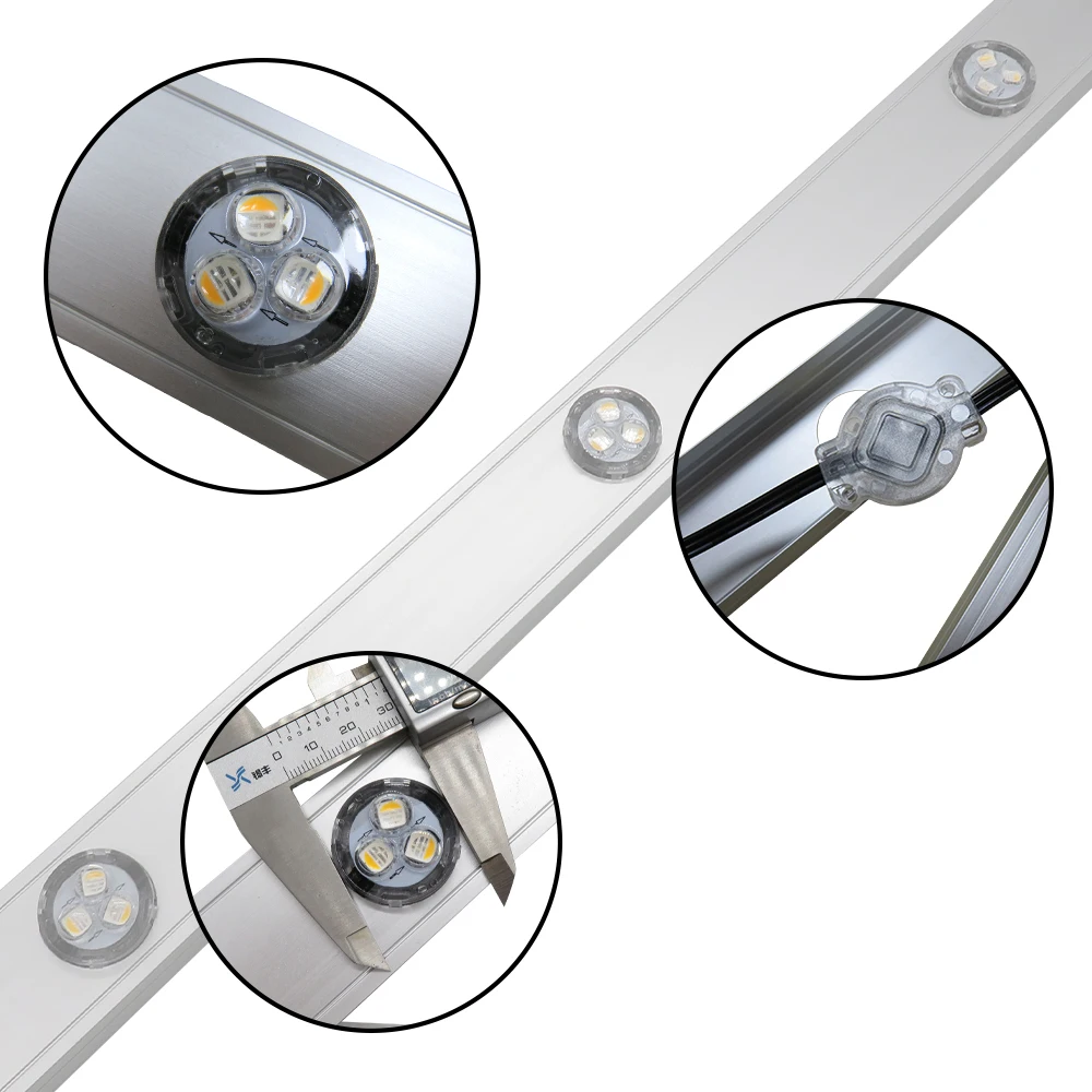E-top DC12V 250ft LED Eaves Lighting Point Lights Home RGBW House Source Track Smart Outdoor Permanent Gemstone Christmas Lights 6