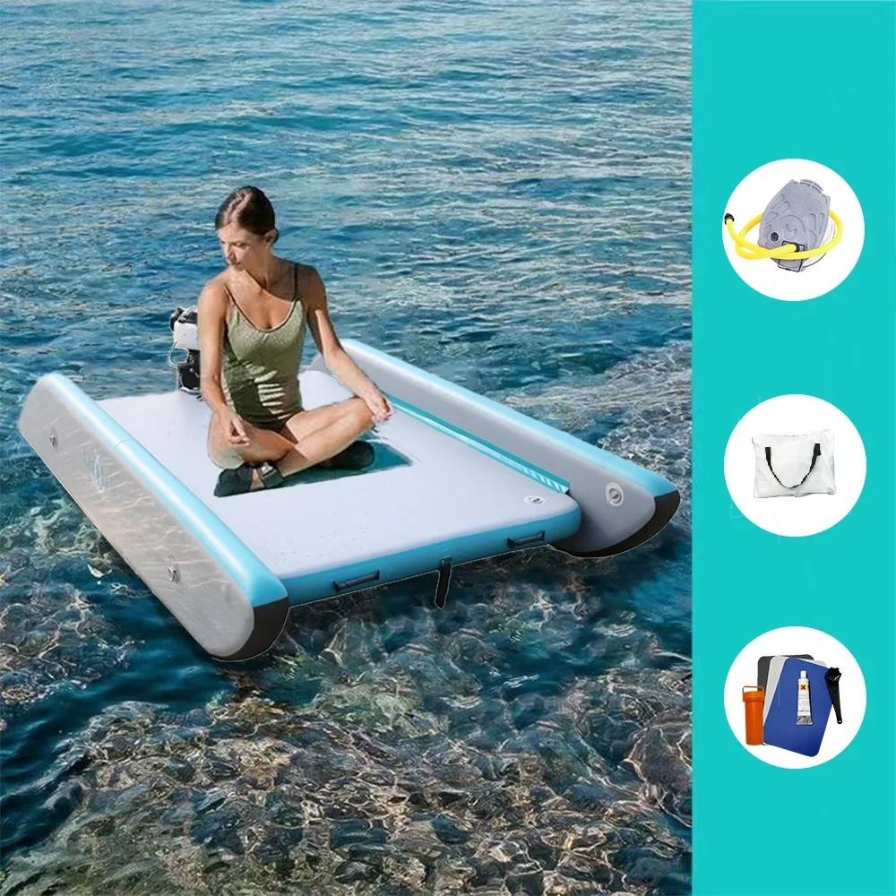 Solar Marine Water Inflatable Floating Platform Portable Fishing