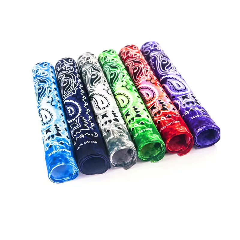 

55cm NEW Cotton Hip Hop cashew flower Bandana Men Women Outdoor Headbands Band Wrist Wraps Hair amoeba Scarves towel Accessories