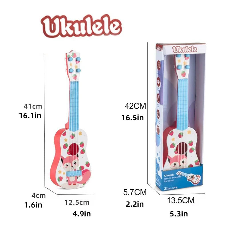 Children's simulated guitar toy beginners mini guitar instrument can play music for boys and girls, best birthday gift for boys 4