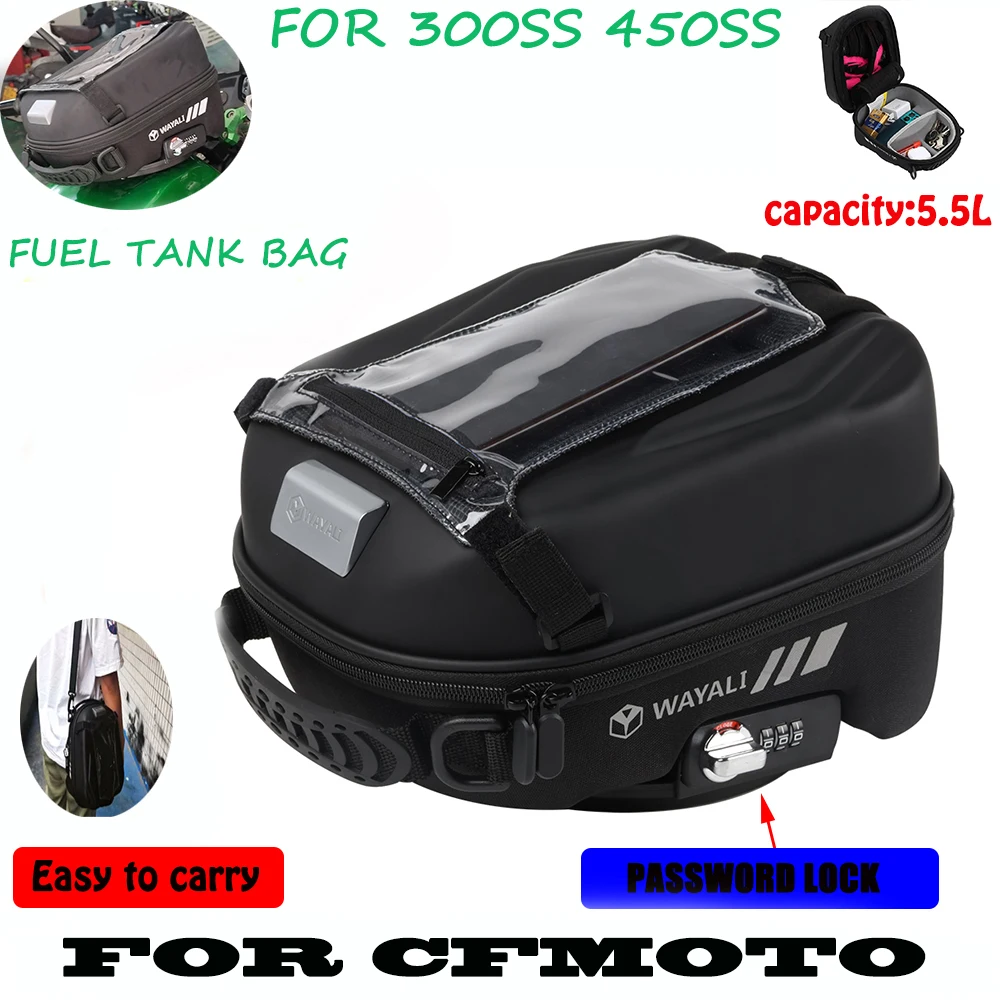

Сумка на бак Tanklock для CFMOTO 300SS 450SS 300 450 SS SS300 SS450 2024, мотоциклетная водонепроницаемая сумка для багажа, навигационный рюкзак