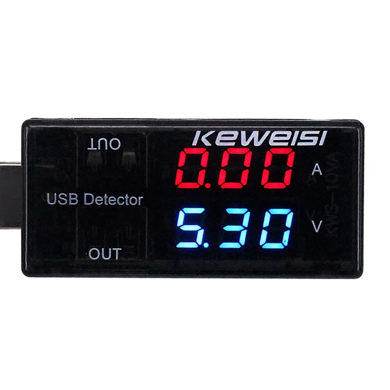 USB 전압계 전류 전압 전력 테스터 안드로이드 폰 및 아이폰용 듀얼 디지털 디스플레이 전압 전류계