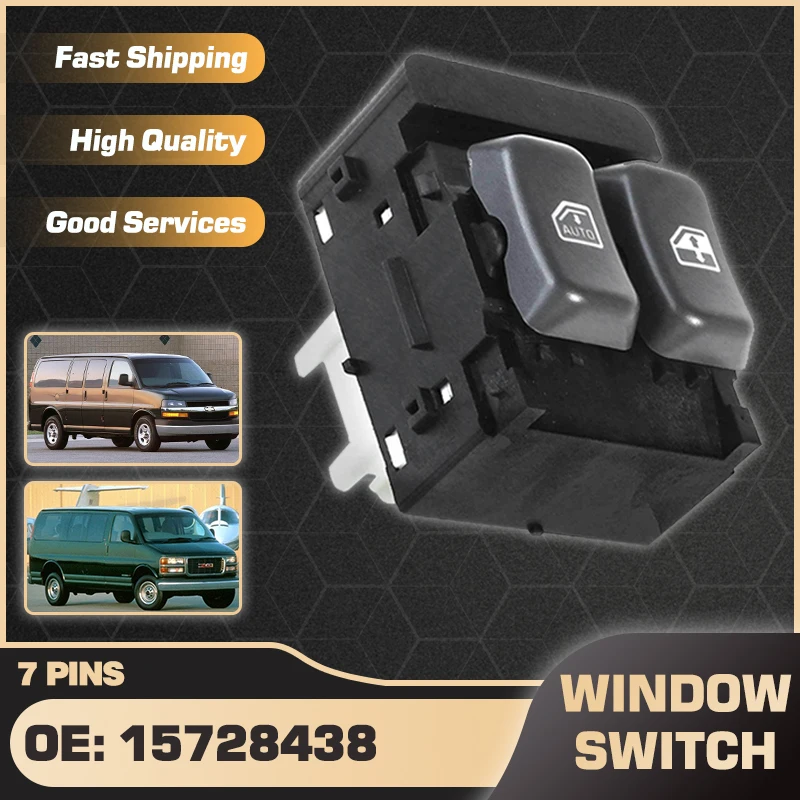 

Electric Power Car Window Control Switch Panel For Chevrolet Express GMC Savana 1500 2500 3500 1996 1997 1998 1999 2000 15728438