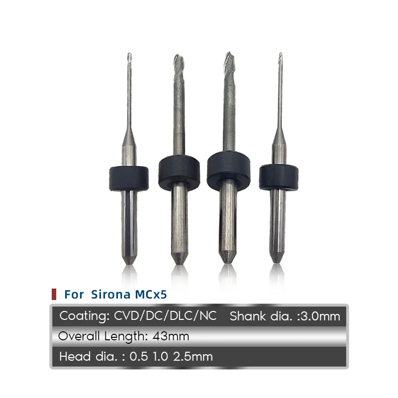 

Dental Laboratory Cadcam Sirona MC X5 Diamond Coating Milling Zirconia Block Bur For Dental Milling Center Cutting