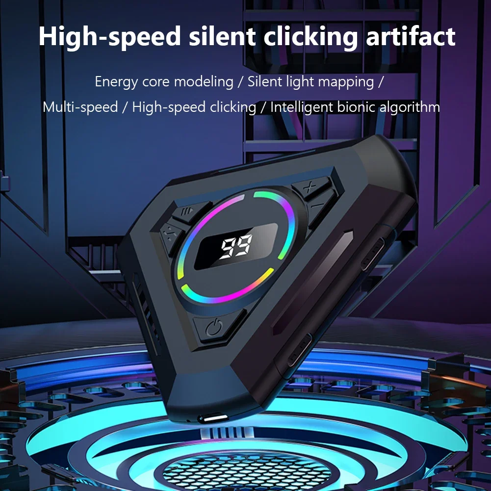 Auto Clicker 1/3/6 Heads Mobile Phone Screen Tapper Silent Physical Clicker Simulation Finger Click Device for Live Broadcasts