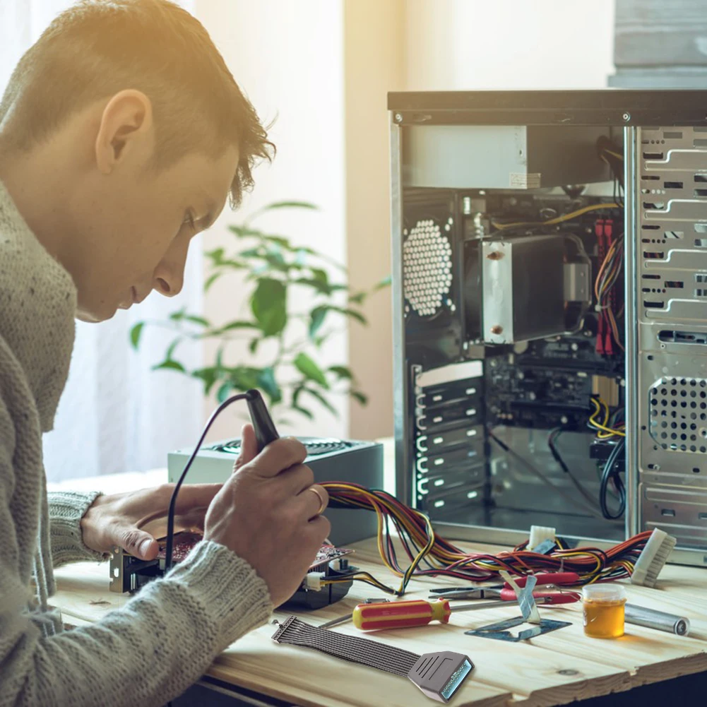 USB3.0 Female To USB3.0 Male Motherboard Adapter Cable 15cm Motherboard Extension Adapter Header Cable Converter for Computer