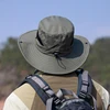 Summer UPF50+ Sun Hats For Women Men Breathable Mesh Boonie Hat Foldable UV Protection Hiking Fishing Hat Male Bucket Hats 3