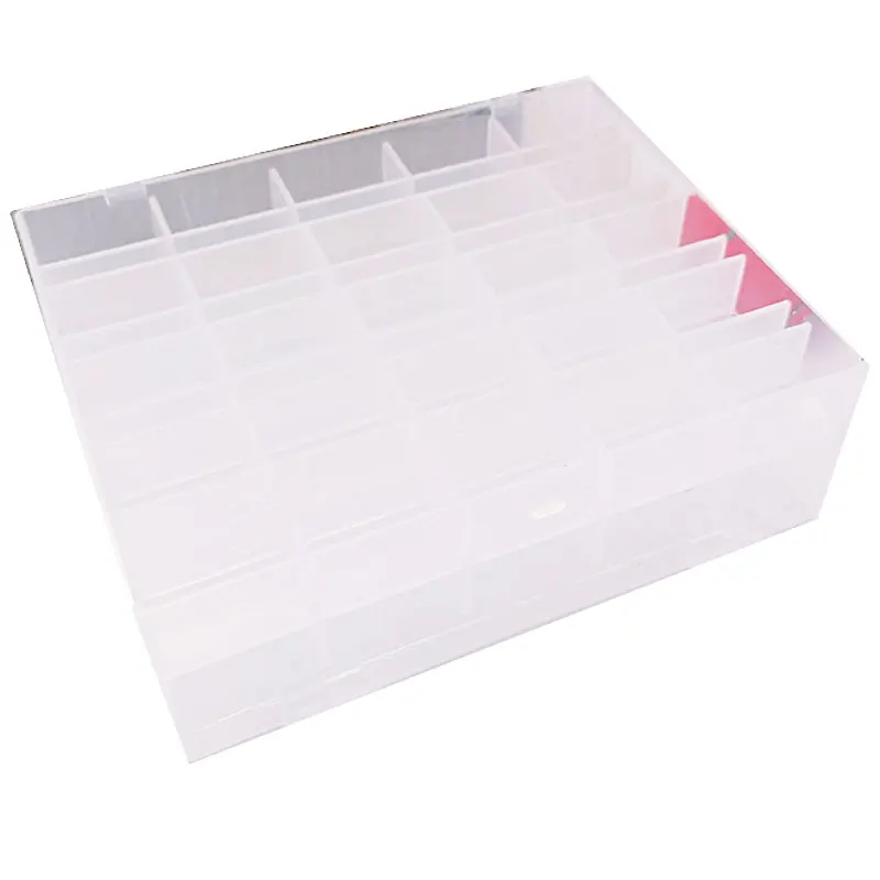 25/36/50 Slot Bobbins Box Storage Spool Case Macchina Da Cucire Bobina/Negozio Di Fili Scatola Di Supporto Trasparente In Plastica Trasparente