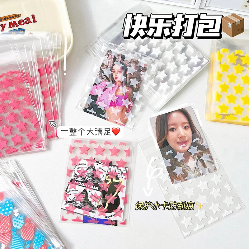50Pcs Self Adhesive Plastic Bag InsToploader Photocard Holder Card Cover Protector Photo Film Packaging Bag Self Sealing Bag 5