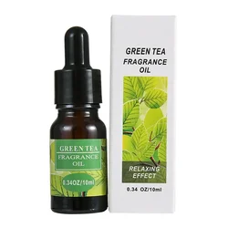 Aromatic Essential Oils Collection - 12 Fragrant Scents for Diffusers and Humidifiers, 10ml (Green Tea)