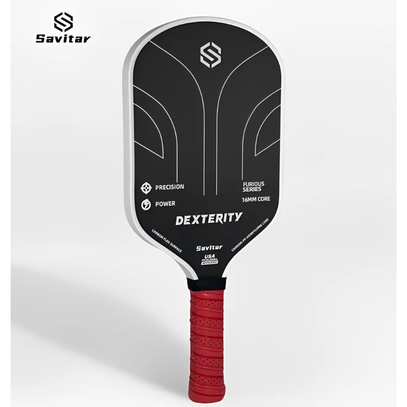 SAVITAR-T700 Carbon Fiber Pickleball Paddle, Carbon Friction Surface, Polymer Core, Enhanced Power, Spin and Control, 16mm