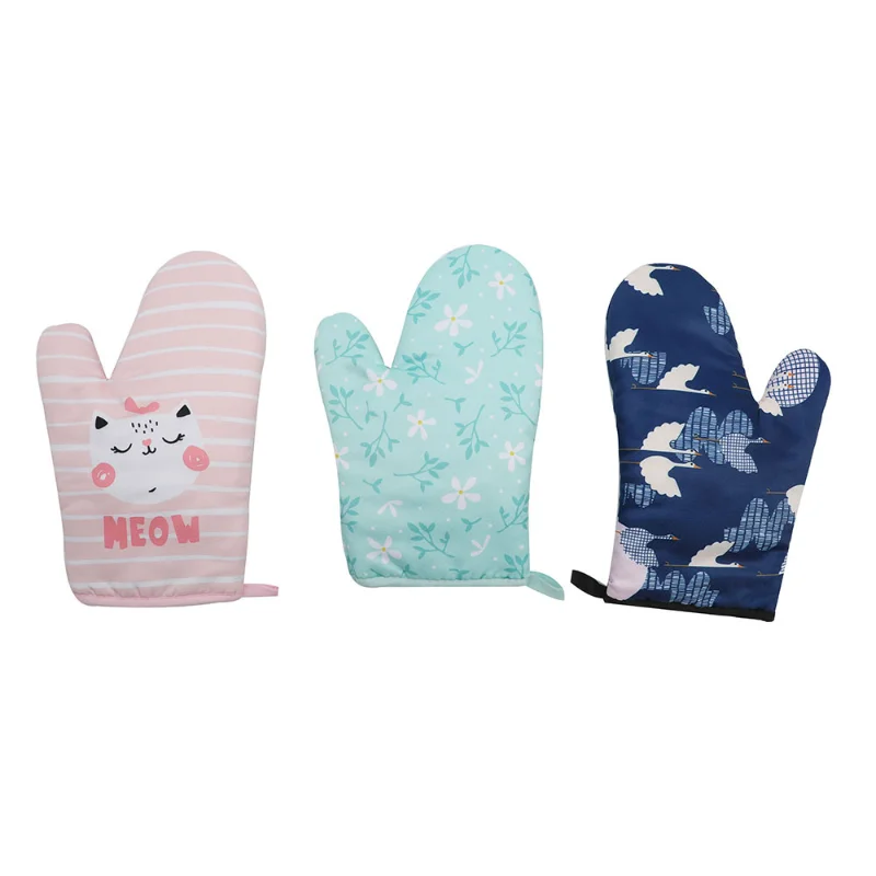 1pcs Microwave Mitts Anti-scald Heat Resistant Non-slip Baking Gloves silicone oven mitts kitchen gloves silicone oven gloves