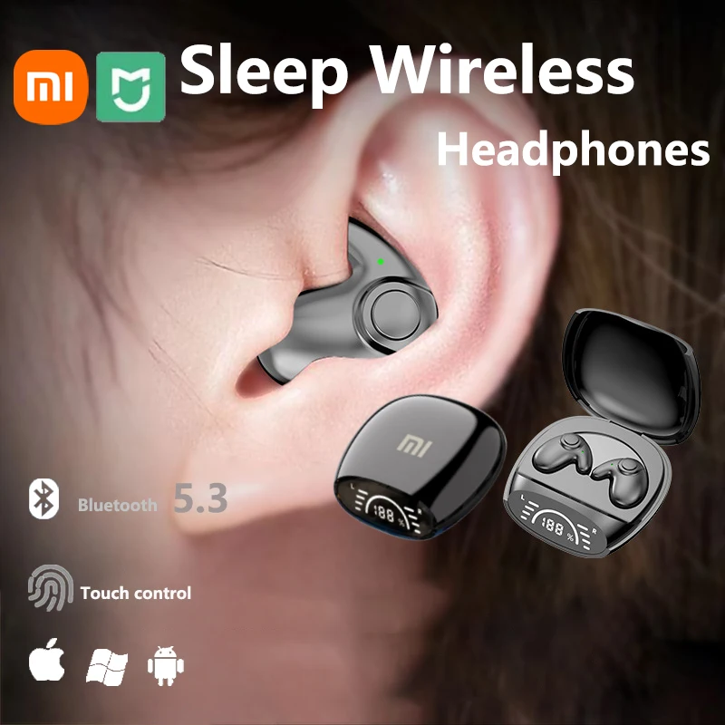 Wireless headphone Xiaomi Sleep Invisible Earbuds Tiny Headphones Noise Cancelling Wireless Headsets Sports Stereo Bluetooth 5.3 Earohone