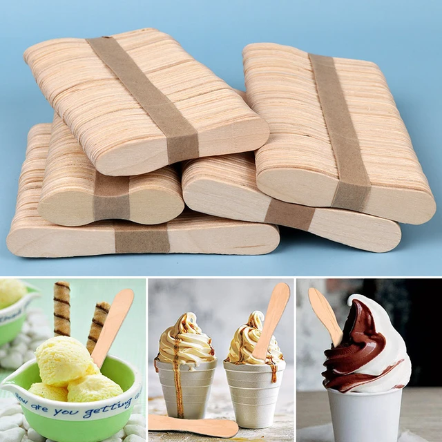Customised Food Grade Ice Cream Stick Natural Wooden Popsicle Stick Craft  Sticks for DIY Crafts - AliExpress