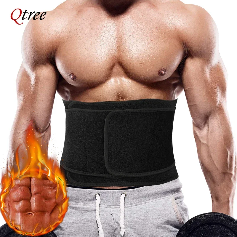 Men Waist Trainer Body Shaper Weight Loss Belt Slimming Workout Fat Burning Corset Sauna Sweat Wrap Fitness Trimmer Strap