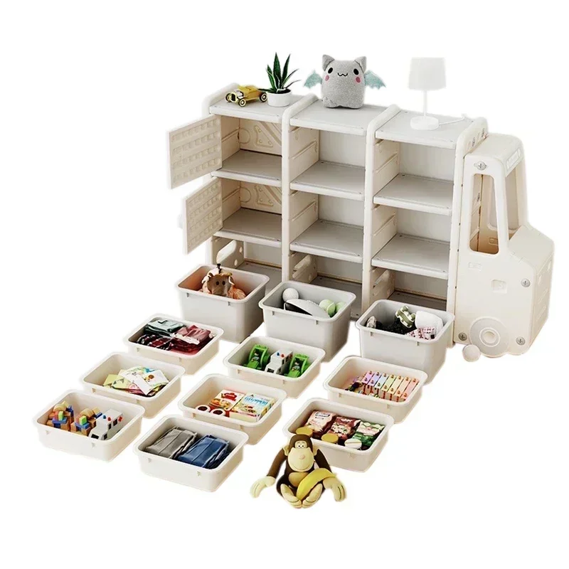 Children Bedroom Furniture Plastic Toy Shelf Kids Cabinet Storage Box for Sale on sale